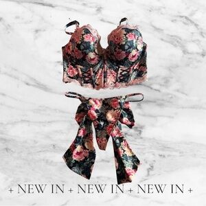 NWT VICTORIA’S SECRET Floral Lace Women's Lingerie Set